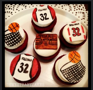 temple bball cupcakes